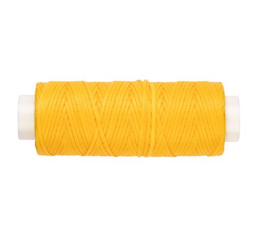 Нитки вощёные плетёные (плоские); цвет - жёлтый; ширина 0.80 мм; намотка 25 м