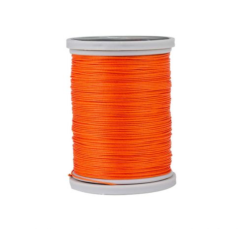 Оранжевые круглые вощёные нитки (полиэстер, толщина 0.8 мм, 70 метров на катушке)