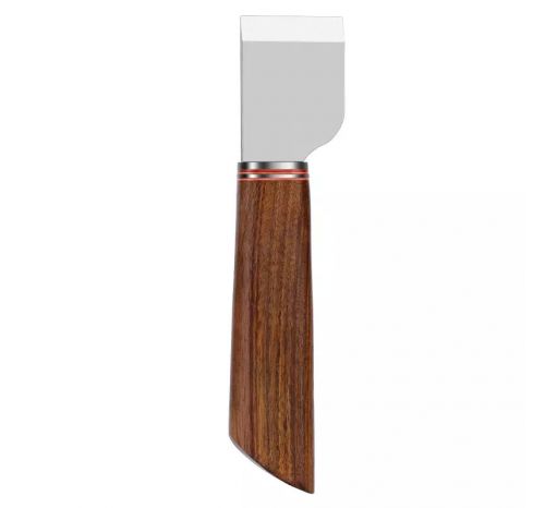 Шорный нож для ремесла с кожей; лезвие: ширина 35 мм, толщина 2.5 мм, угол режущей кромки 10º