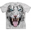 Футболка 3D «Big Face Tribal White Tiger» с тигром альбиносом