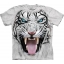 Футболка 3D «Big Face Tribal White Tiger» с тигром альбиносом Футболка 3D «Big Face Tribal White Tiger» с тигром альбиносом