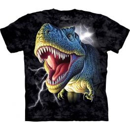 Футболка «Lightning Rex» с динозавром тирекс и молнией