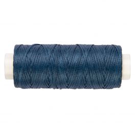 Нитки вощёные плетёные (плоские); цвет - синий; ширина 0.80 мм; намотка 25 м