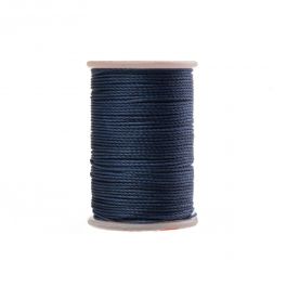 Тёмно-синие круглые вощёные нитки (капрон, 0.8 мм, 50 метров в катушке)