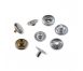 Кнопки металлические Альфа Ø 10 мм; оттенок - блестящий никель; цена за 25 комплектов