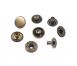 Кнопки металлические Альфа Ø 10 мм; оттенок - шлифованная бронза; цена за 25 комплектов