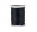 Чёрные круглые вощёные нитки (полиэстер, толщина 0.8 мм, 70 метров на катушке)