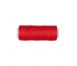Красные нитки (нити) для кожи вощёные, плетёные (плоские); 0.8 мм; 25 м в катушке